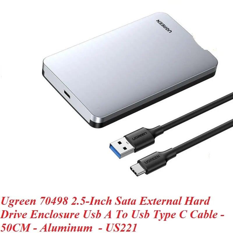 Ugreen UG70498CM300TK hộp đựng ổ cứng ssd 2.5-inch sata kèm cáp usb a ra usb type c - HÀNG CHÍNH HÃNG