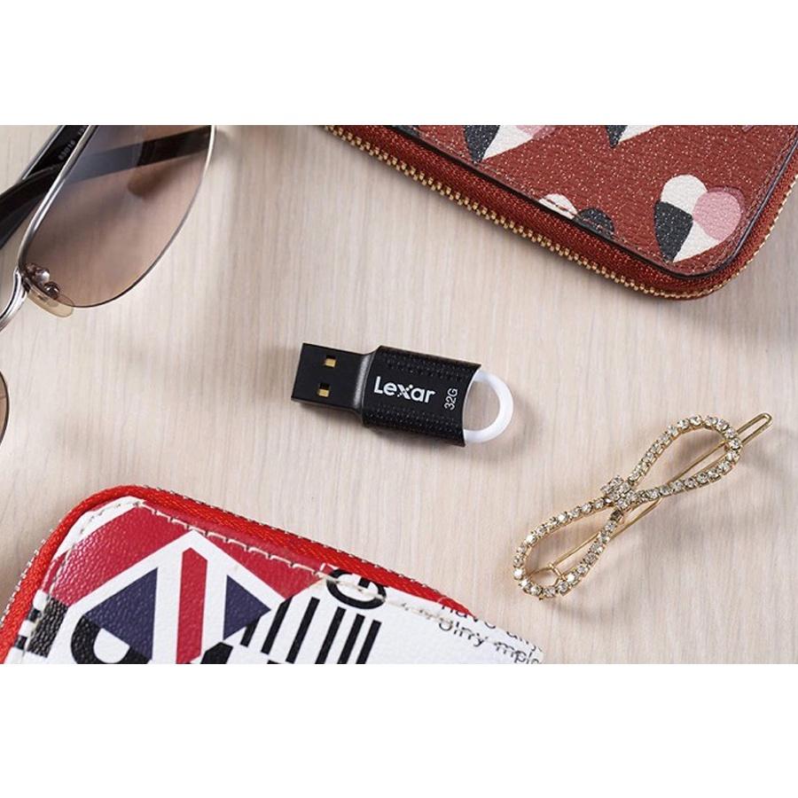 USB 2.0 Flash Drive Lexar JumpDrive V40 64GB/ 128GB, thiết kế nhỏ gọn màu đen - Hàng chính hãng