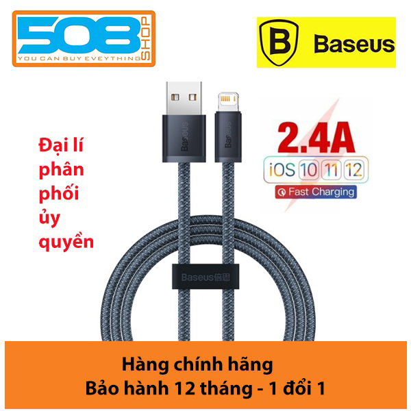 Cáp sạc nhanh IP 2.4A, Cáp sạc nhanh truyền dữ liệu Baseus Dynamic Series Fast Charging Cable 2.4A cho iPhone, iPad - Hàng chính hãng