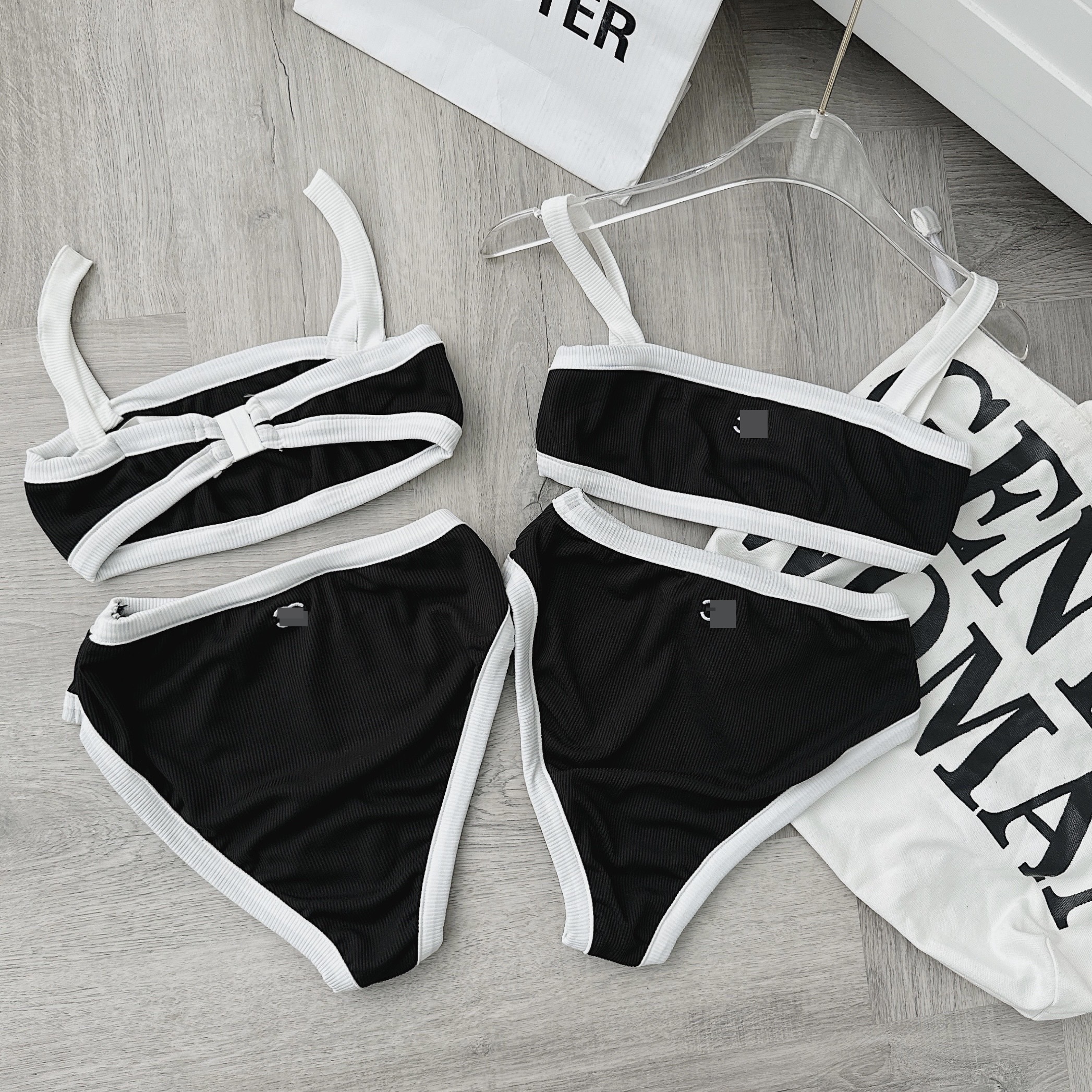 BIKINI 2 MẢNH ĐEN TRƠN ĐI BIỂN ÁO BRA 2 DÂY QUẦN LƯNG CAO ĐỒ BƠI ĐI BƠI MÙA HÈ
