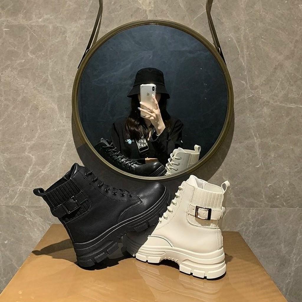 Bốt cổ chun cài khuy (mã 555-33