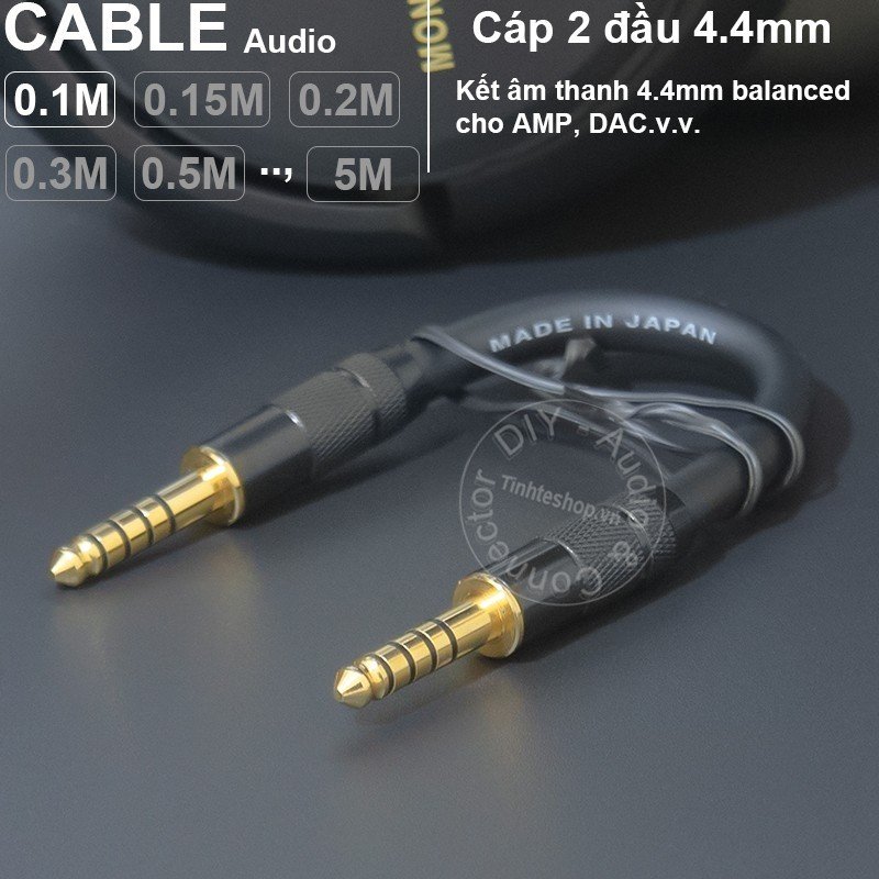 Cáp audio 2 đầu 4.4mm cho DAC AMP - DIY 4.4 balanced audio cable