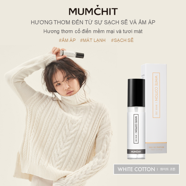 [CHÍNH HÃNG NHẬP KHẨU] Nước Xịt Thơm Quần Áo Cao Cấp MUMCHIT Fabric And Living Perfume 70ml (16 Mùi Hương)