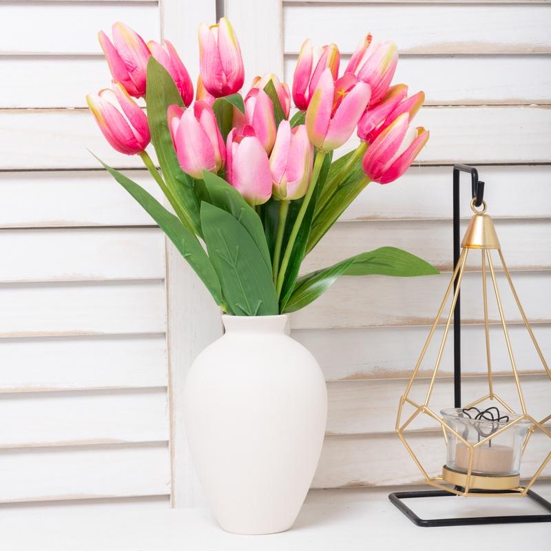 Bó Hoa Tulip Nhân Tạo Năm Đầu Trang Trí Nội Thất Văn Phòng Tiệc Cưới