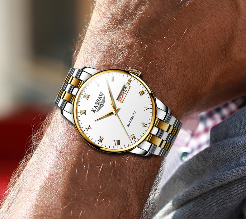 Đồng hồ nam chính hãng KASSAW K853-1 chống nước,chống xước,kính sapphire ,hàng mới 100% ,Đồng hồ cơ