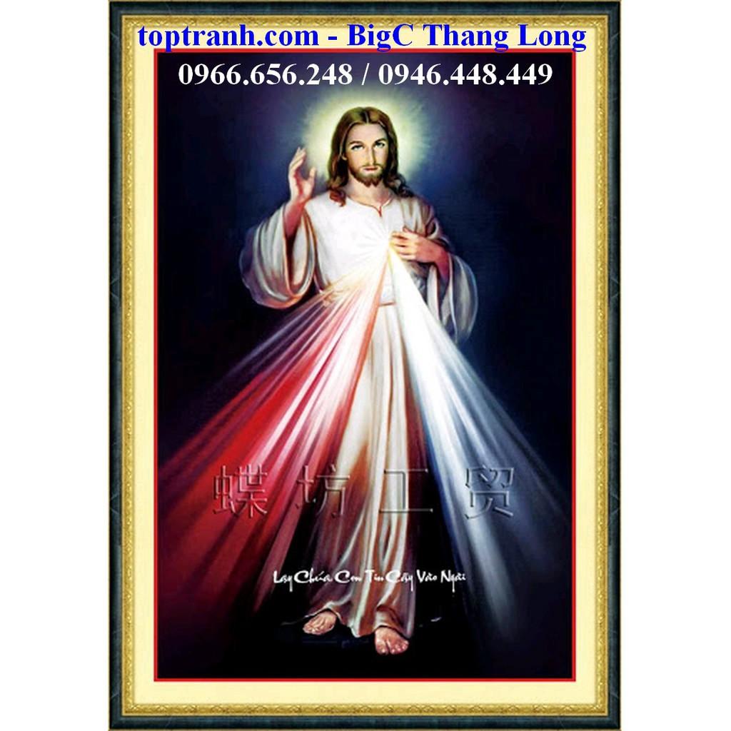 tranh thêu chữ thập Lòng thương xót của Chúa Jesu 222483