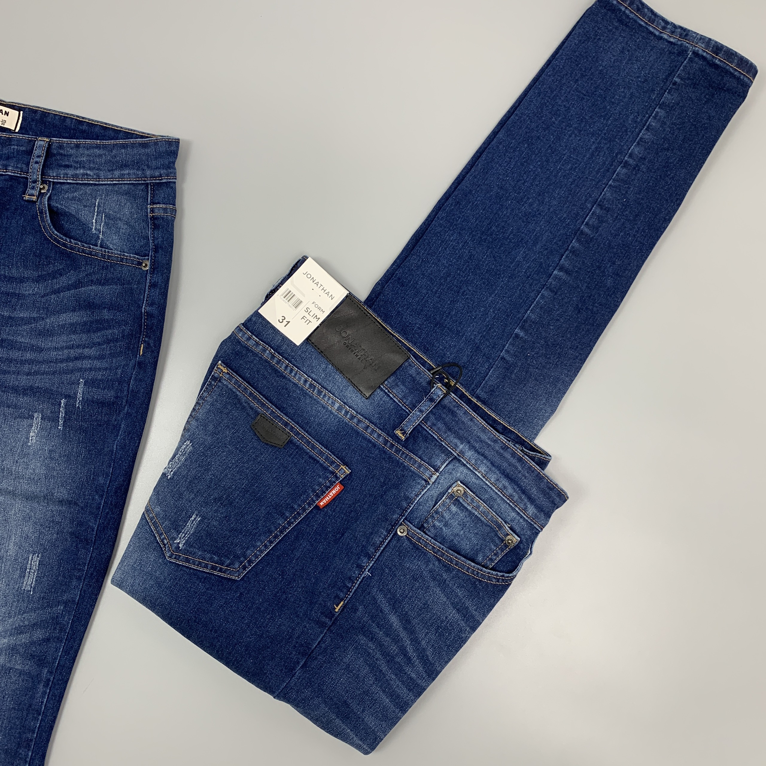 Quần jean nam xanh biển JONATHAN QJ058 vải denim cao cấp co giãn nhẹ 4 chiều, form dáng chuẩn đẹp, trẻ trung, hottrend