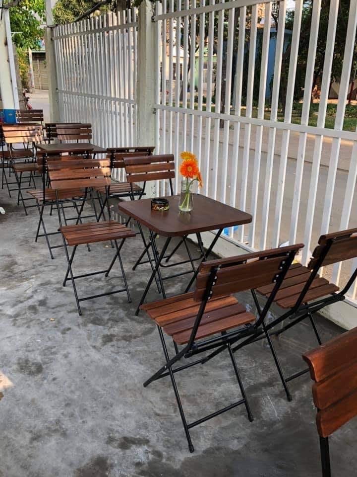 Bàn ghế gỗ cafe, trà sữa, bánh ngọt F037