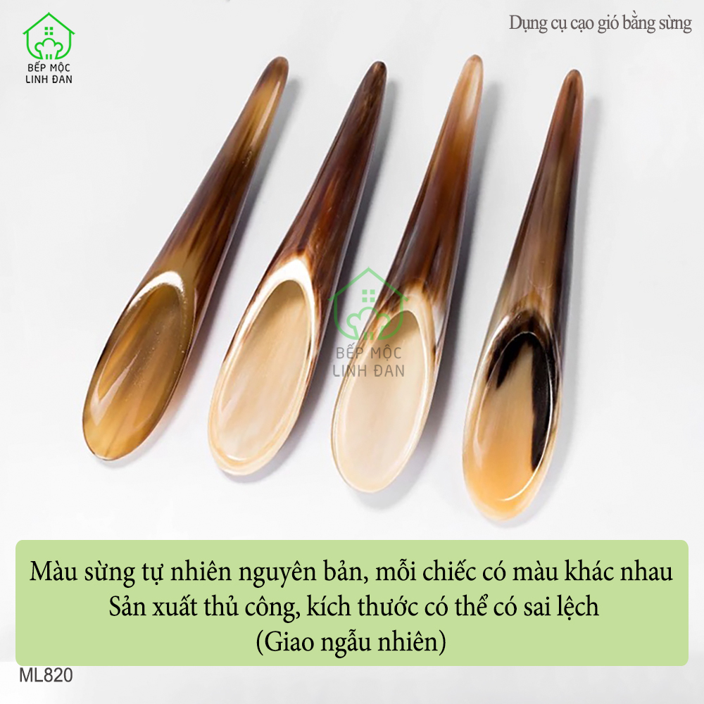 Dụng Cụ Điện Chẩn - Cây Cạo Gió Mát Xa Day Ấn Huyệt Bằng Sừng [ML820]