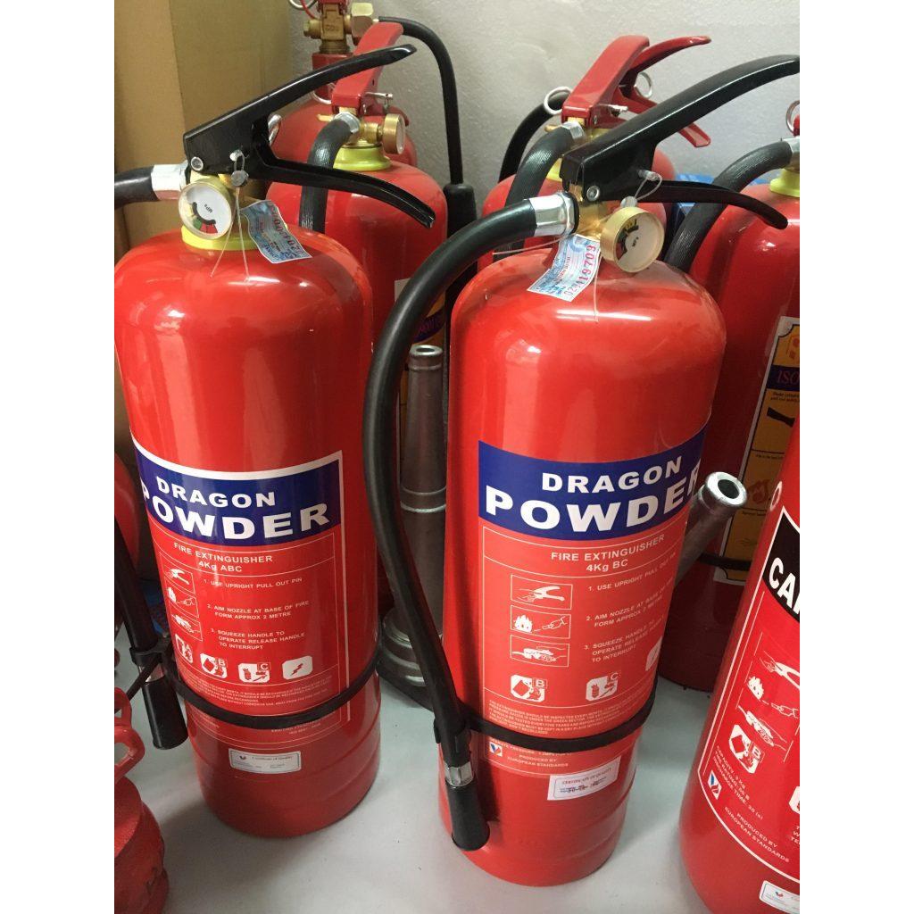 COMBO Bình chữa cháy bột Dragon ABC 4kg + bình khí CO2 3kg