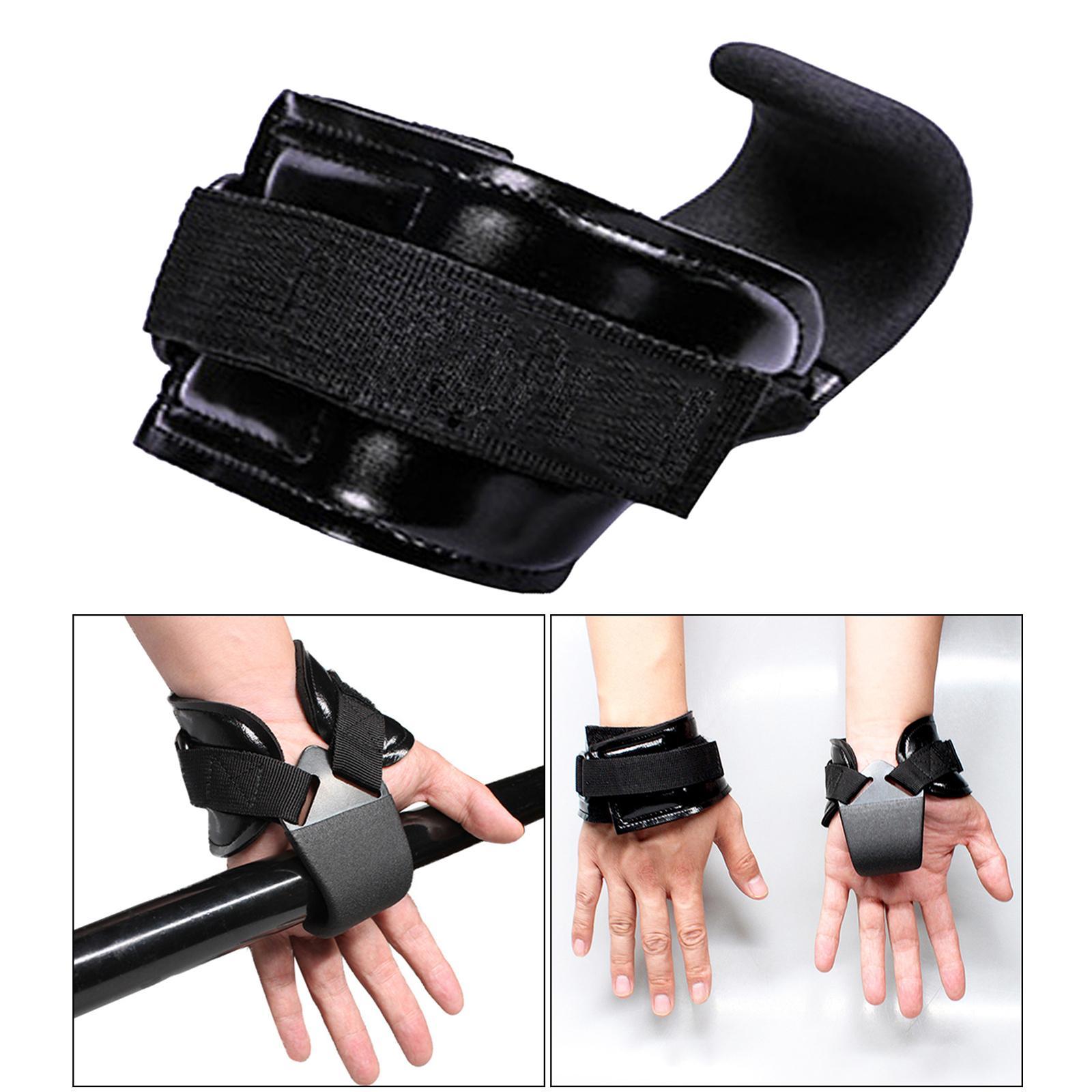 Gym Fitness Lifting Hooks Straps Hand Bar Wrist Brace Support Pull-Up Hook