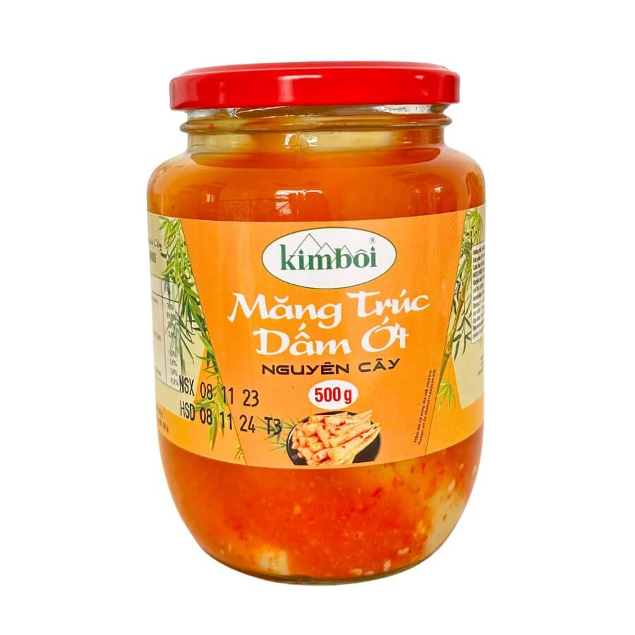 Măng Trúc Dấm Ớt Nguyên Cây Kim Bôi  - Lọ 500g