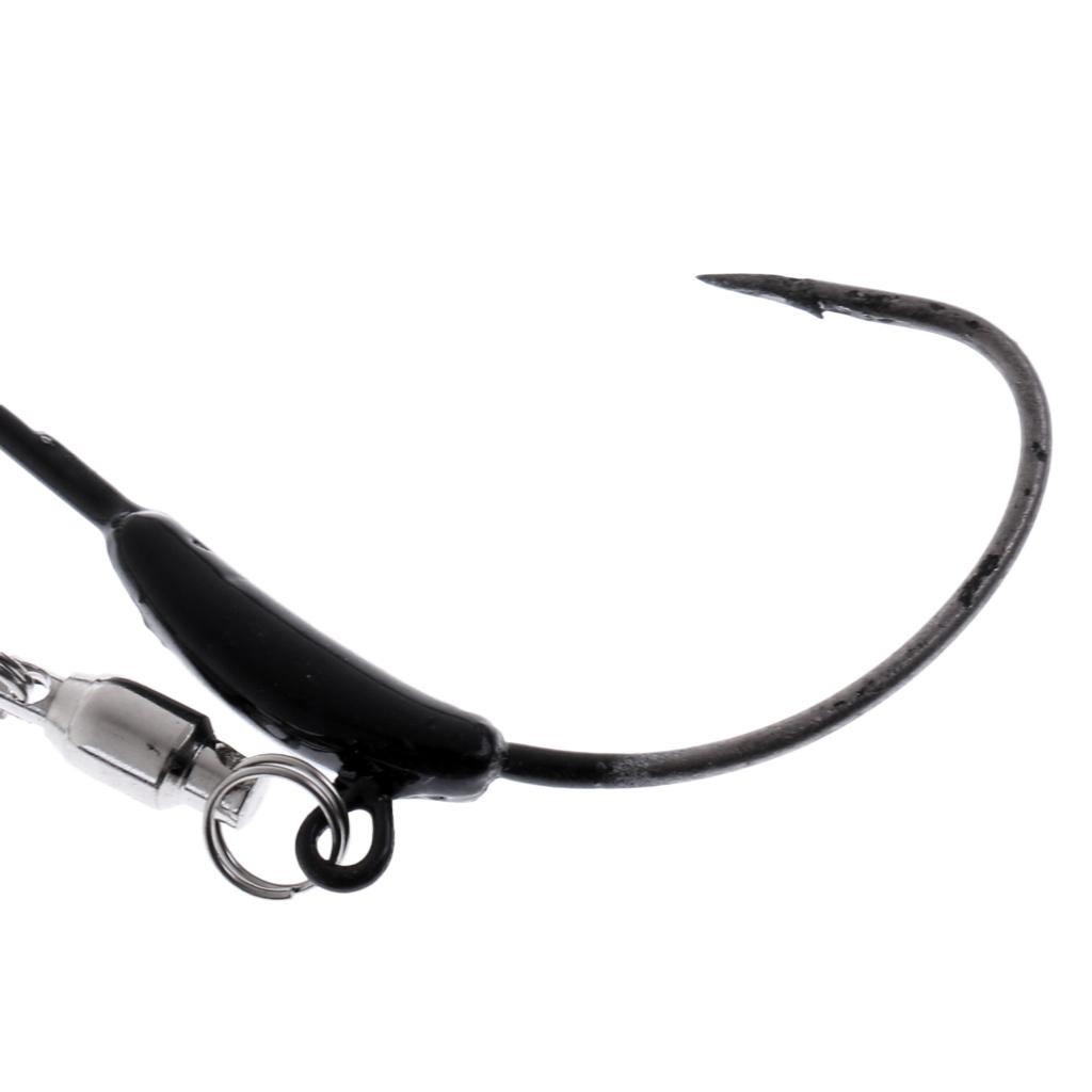 Offset Fishing Crank Hook Lead Weighted Hook with Sppon for Baits Rigs 2g
