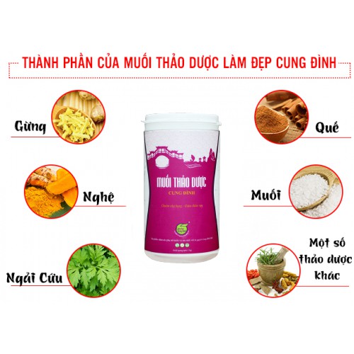 Muối thảo mộc Cung Đình giảm eo, săn chắc da, mờ vết rạn