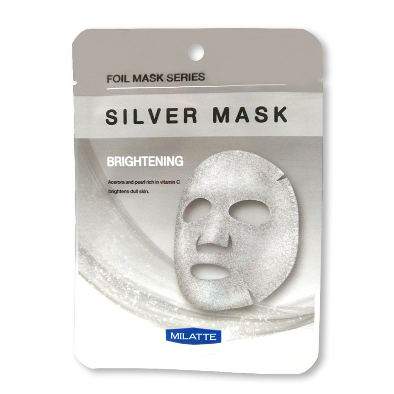 MẶT NẠ BẠC NANO DƯỠNG TRẮNG DA MILATTE SILVER MASK (BRIGHTENING) - hộp 10 miếng 21g