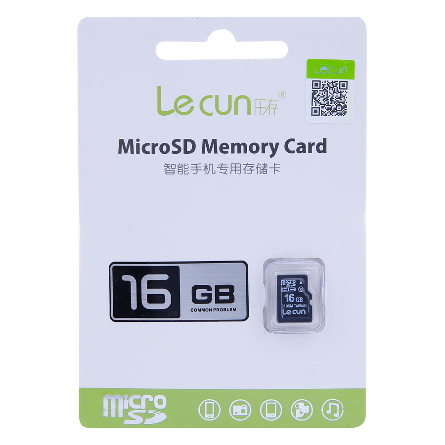 Thẻ Nhớ MicroSD Lecun 16GB (Đen) - Hàng Nhập Khẩu