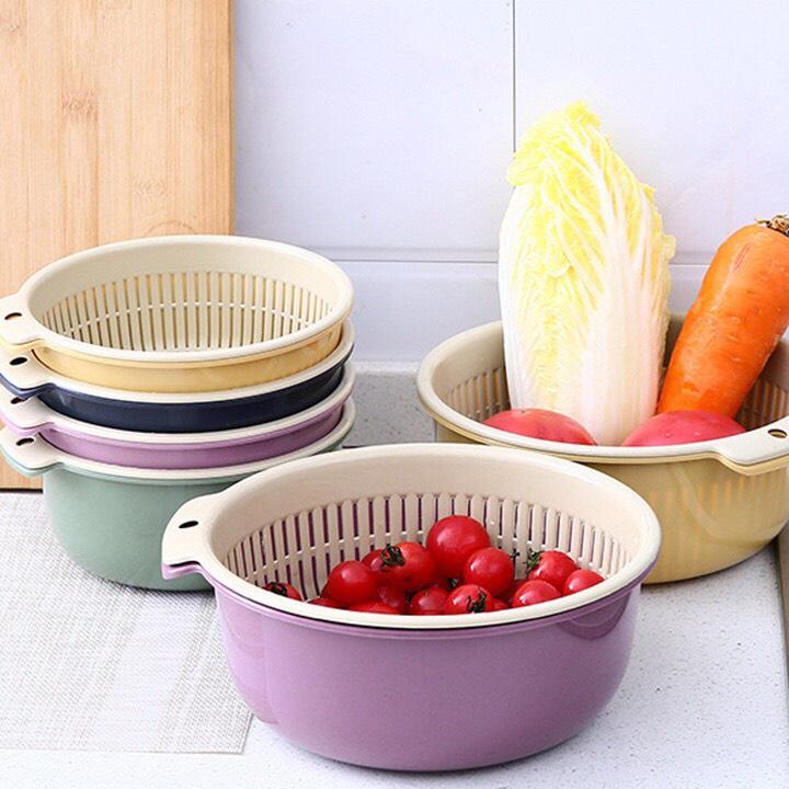 Bộ 2 thau rổ 2in1 xuất Thái thông minh tiện lợi