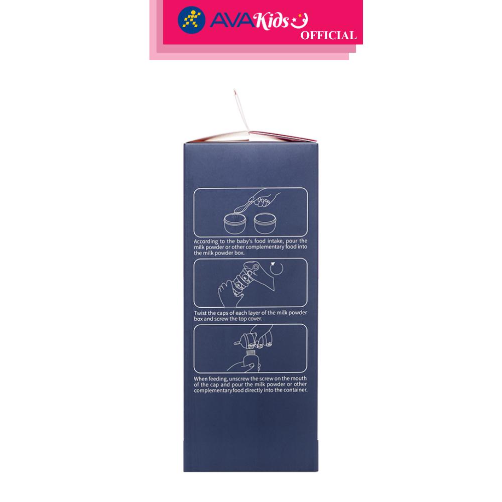 Hộp chia sữa 3 ngăn bằng nhựa PP, silicone Galena GA-MC1 300 ml - Hàng Chính Hãng
