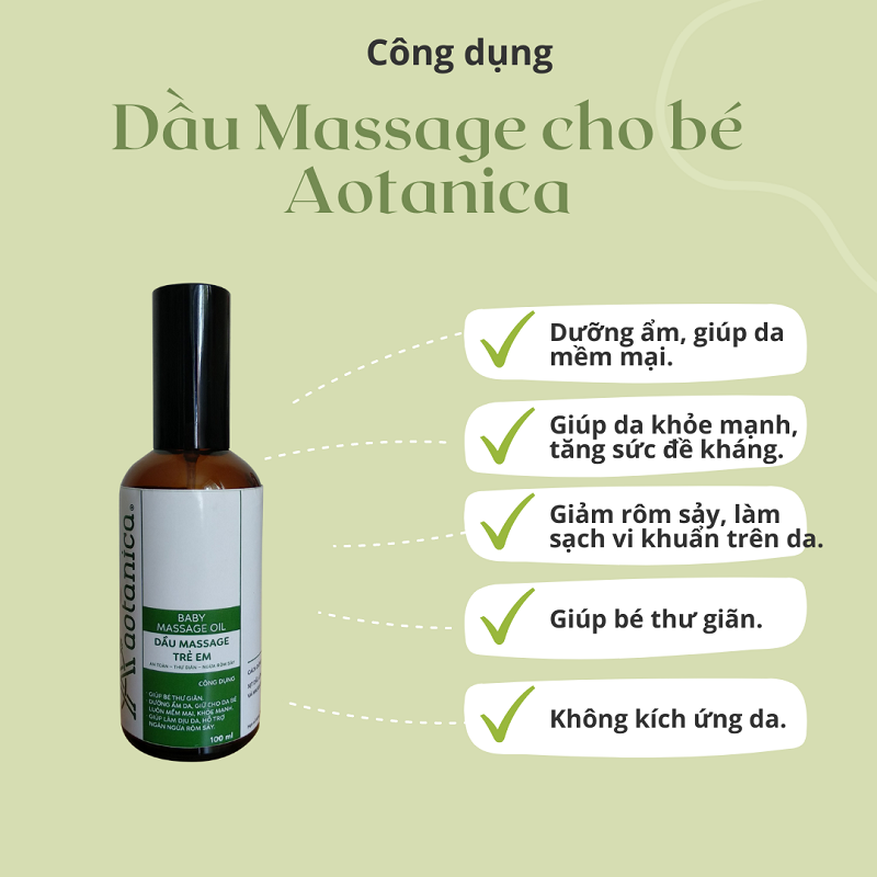 Dầu massage trẻ em Aotanica (C/100ml)