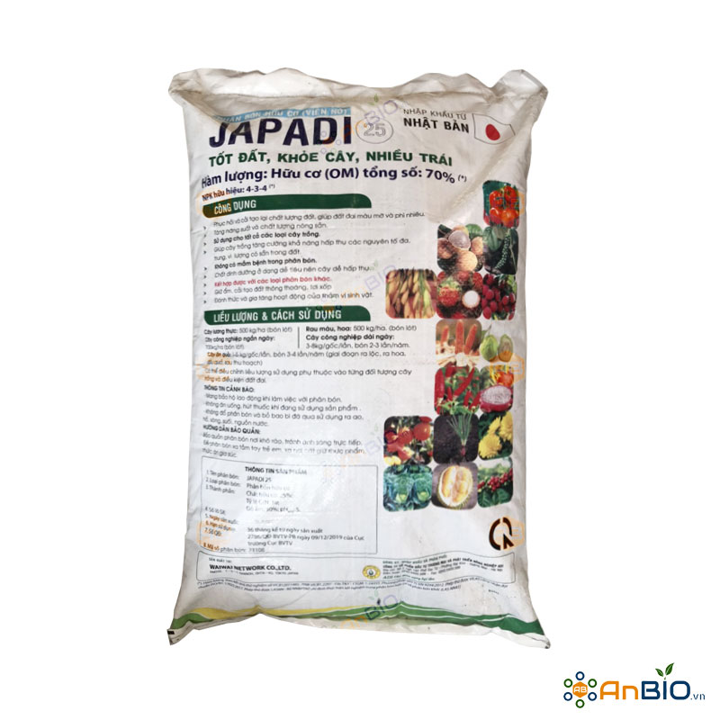 Phân Gà Viên Nở Nhật Bản JAPADI 25 Bao 25Kg