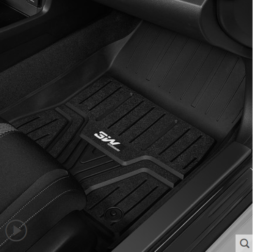 Thảm lót sàn xe ô tô HONDA CRV 2023+ Nhãn hiệu Macsim 3W chất liệu nhựa TPE đúc khuôn cao cấp - màu đen