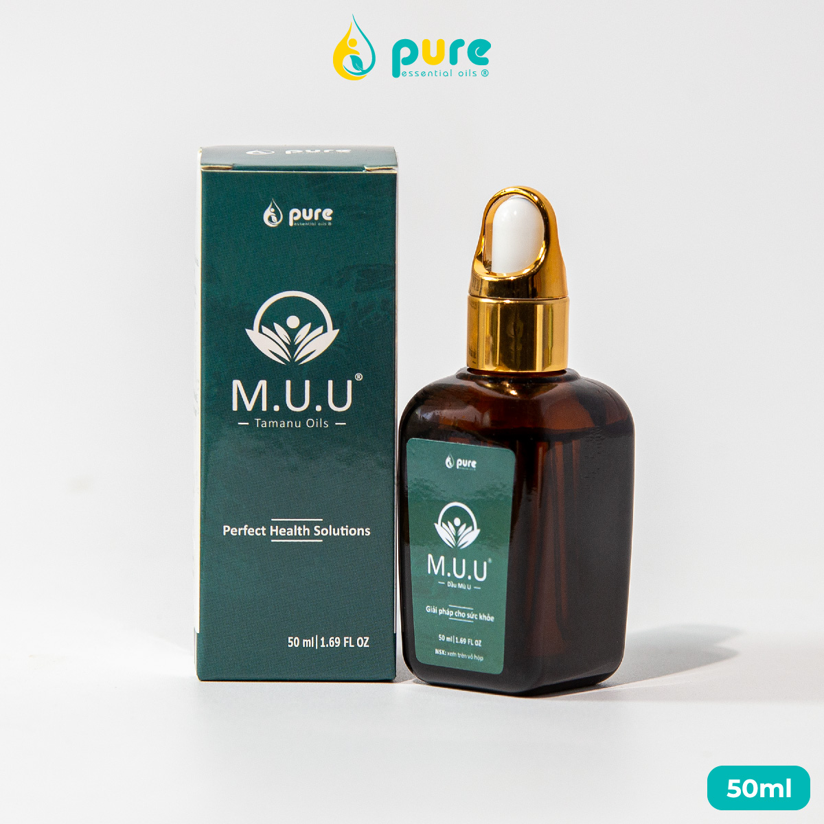 Dầu mù u M.U.U - Chăm sóc làn da, giảm bỏng, giảm ngứa, giảm hăm tã 50ml