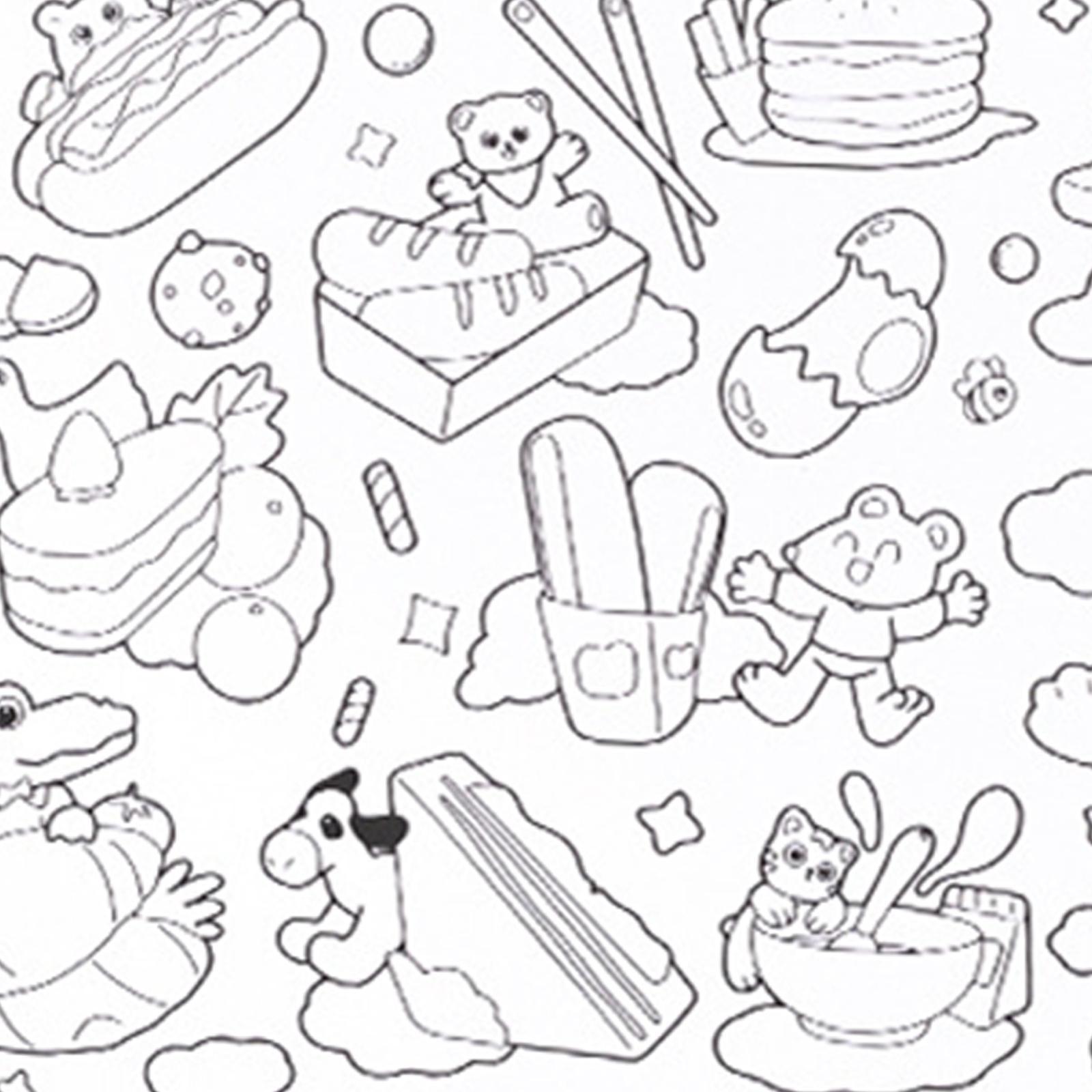 2Pcs Coloring Paper Roll Colorable DIY Art Drawing