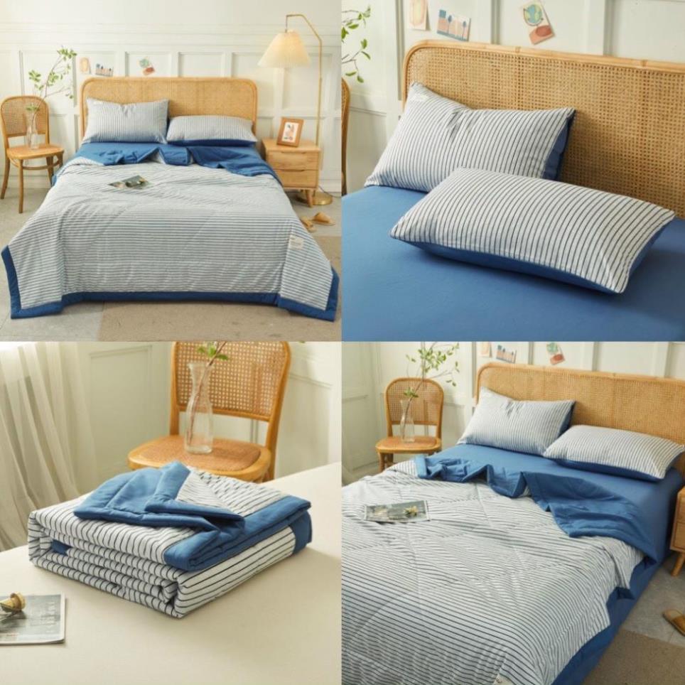Bộ chăn ga gối Chần Bông Cotton TC đủ size giường nệm từ 1m2 đến 2m*2m2