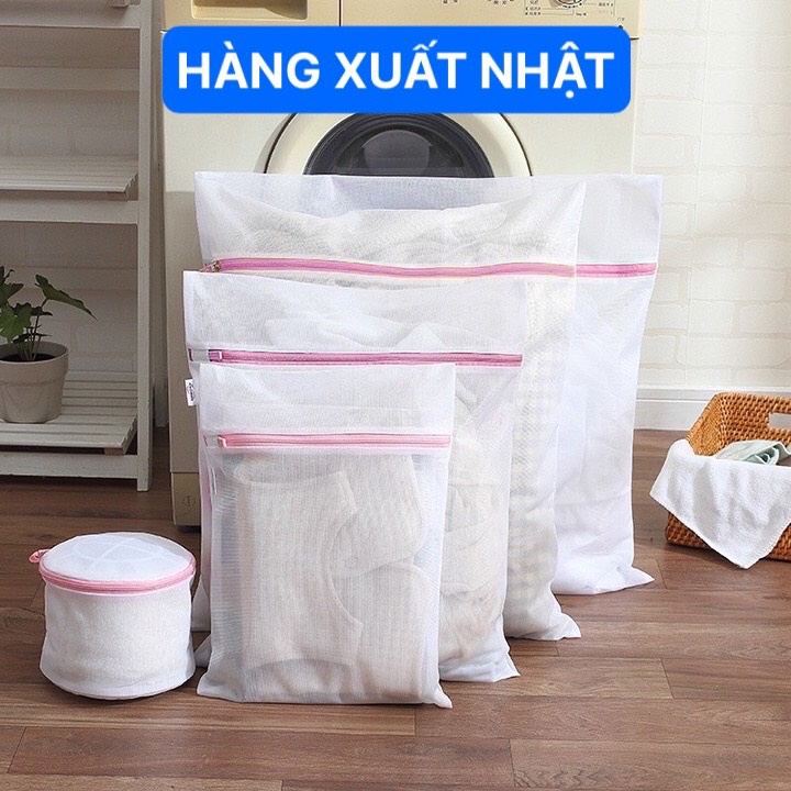 Túi Lưới Giặt Cao Cấp Xuất Nhật Dày Dặn Bảo Vệ Quần Áo Trong Máy Giặt (Đủ Size