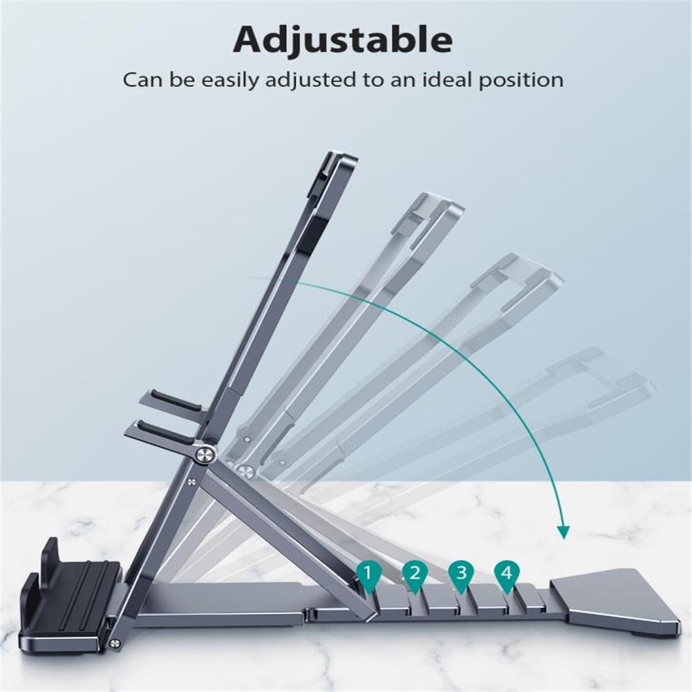 Aluminum Alloy Adjustable Phone Stand Base Multi-angle Bracket Desktop Upgrade Holder Compatible For Ipad Tablet Pc