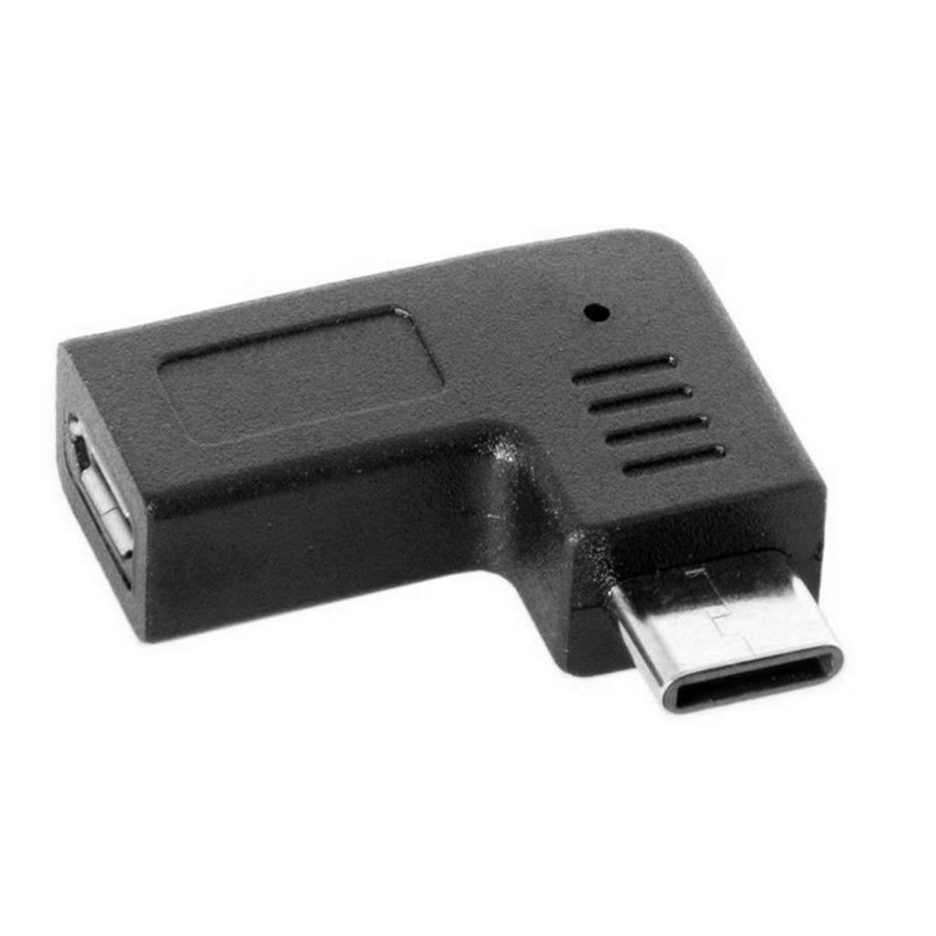 2x 90 Degree Micro USB Female To Type C Male Adapter For Samsung,Huawei,PC