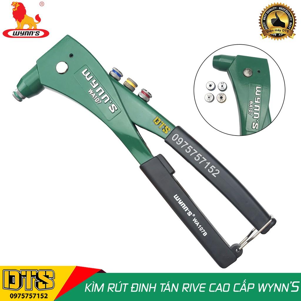 Kìm rút đinh tán rive trợ lực cao cấp WYNN’S W107B 10inch, thép Carbon siêu cứng, kìm bấm rive đinh tán 2.4 – 4.8mm