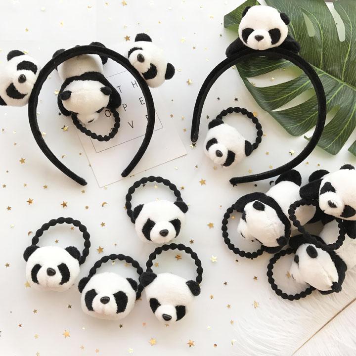 Bờm GẤU TRÚC nằm và 2 con dễ thương cài tóc nữ ngộ nghĩnh quà tặng xinh xắn