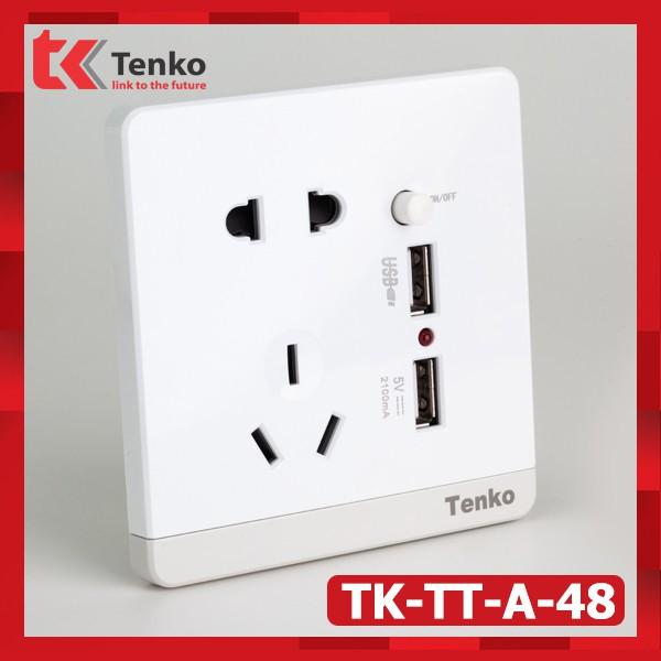 Âm Tường 6 Cổng USB Cao Cấp TK-BS6U - Cho Văn Phòng, Khách Sạn, Quán Cafe.vv