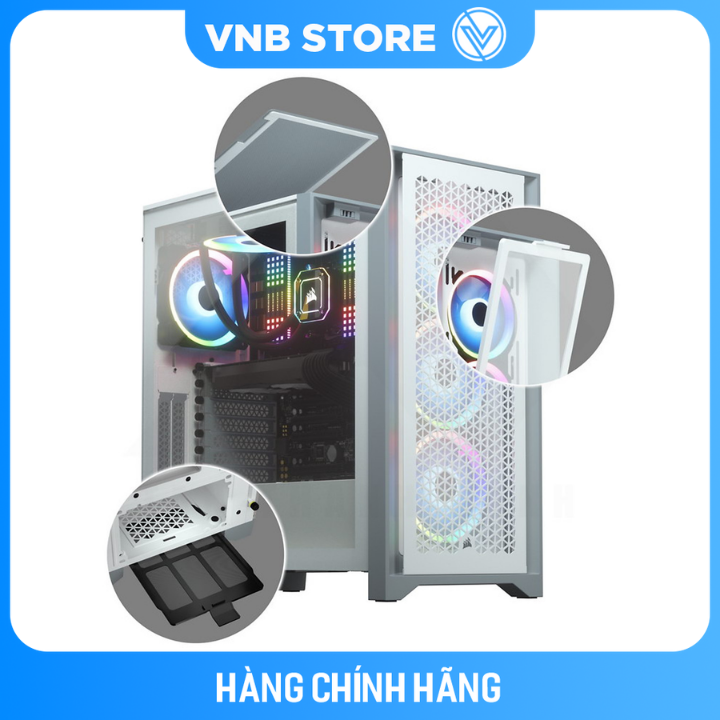 Vỏ Case Máy Tính Corsair 4000D AIRFLOW Black - Hàng Chính Hãng