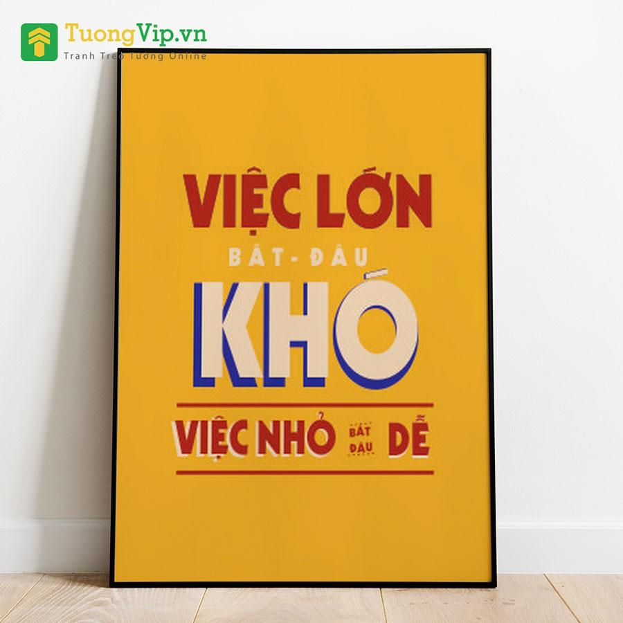 Tranh Canvas - Tranh Treo Tường Slogan Tạo Động Lực 4 - Tặng Kèm Đinh Đóng Tường Không Cần Khoan