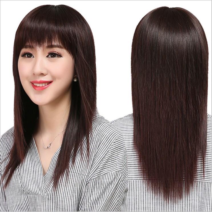 Tóc giả nữ nguyên đầu kiểu chiếc lá dễ thương, hàng cao cấp - TG11