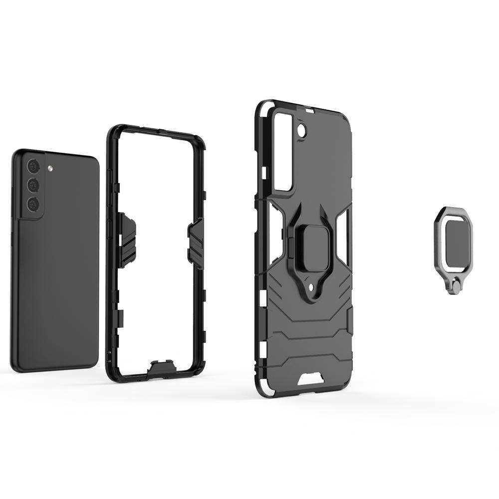 Ốp lưng dành cho Samsung S21 FE 5G chống sốc iron man kèm nhẫn iring Bảo vệ camera và chống xem video tiện lợi