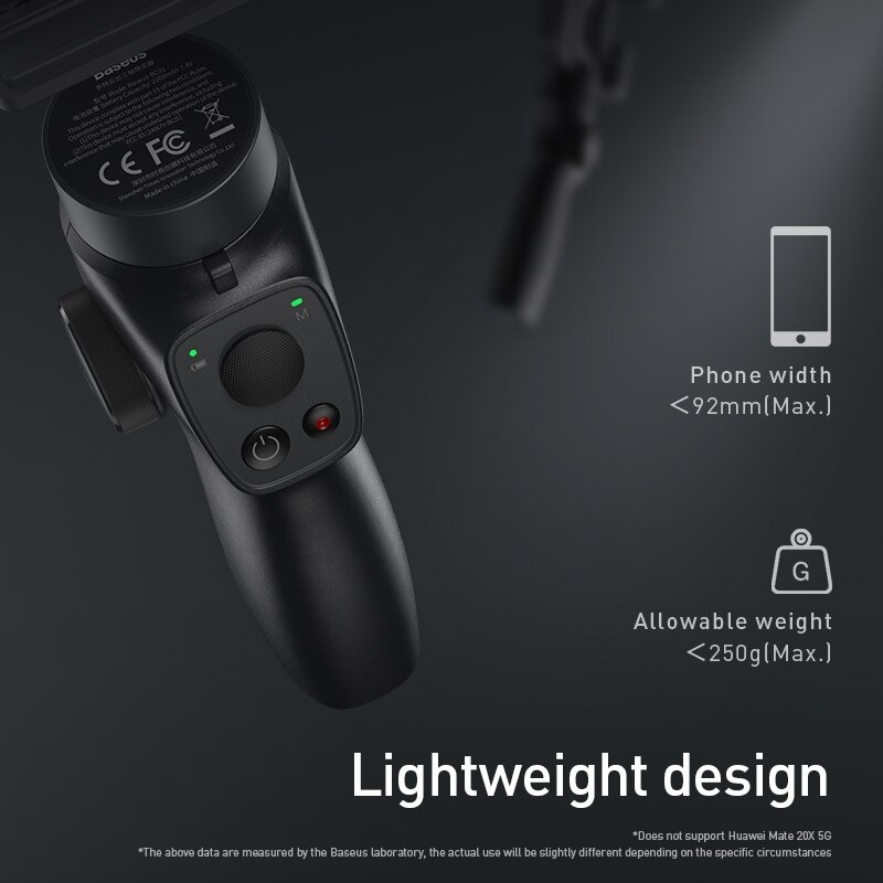 Tay cầm chống rung đa năng cho điện thoại Baseus Gimbal Stabilizer ( 3-Axis Handheld , w/Focus, Pull &amp; Zoom, Smartphone) - Hàng Chính Hãng