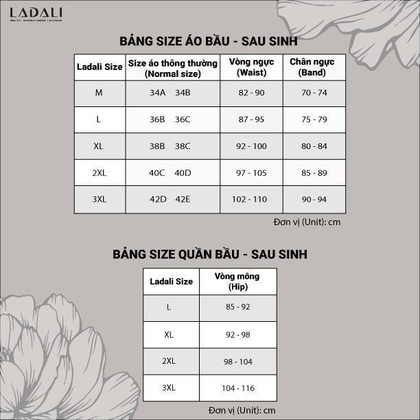 Áo Ngực Sau Sinh Cho Con Bú Không Gọng Đệm Mỏng Cao Cấp Ladali