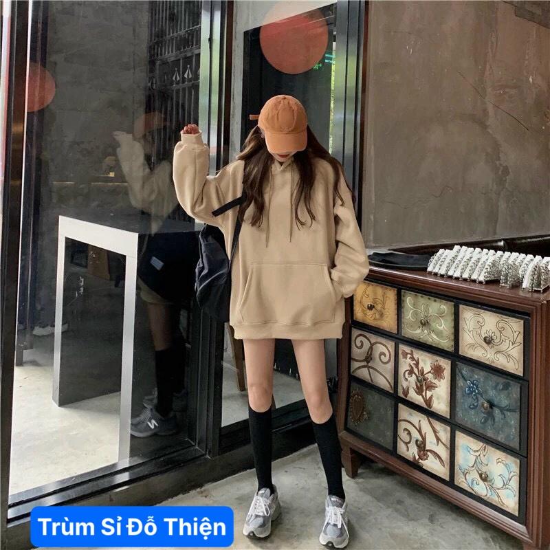 Áo hoodie trơn đen chất nỉ bông cao cấp Unisex bigsize nam nữ ấm áp mùa đông chống nắng mùa hè đi học chơi du lịch đẹp