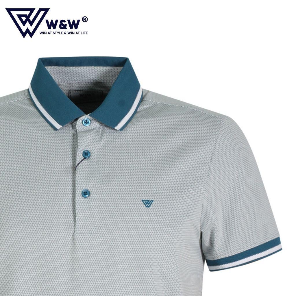 Áo Thun Polo Nam W&amp;W Dáng Regular Fit- Cổ Bẻ Đức Tay Ngắn Phối Màu Khác, Chất Liệu Thoáng Mát, Thấm Hút Tốt WPO72R