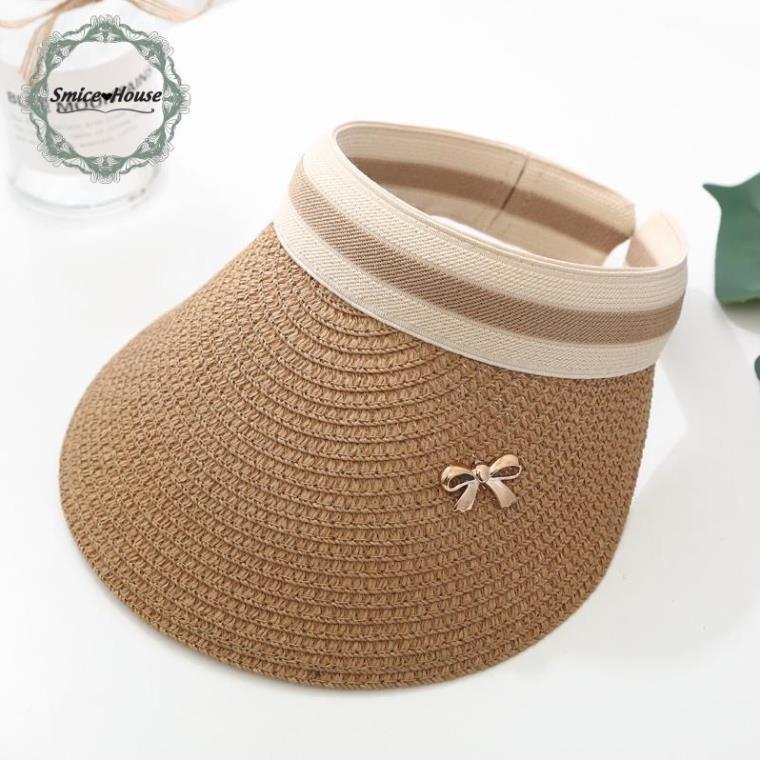 Nón Cói Visor Rộng Vành nửa đầu chống nắng Phong Cách Hàn Quốc Dành Cho Nữ đi biển đi chơi - Smice House