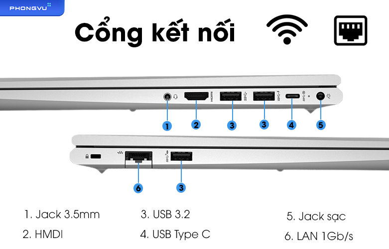 Laptop HP Probook 450 G9 (6M0Z9PA) i7-1255U|16GB|512GB|15.6FHD|Intel Iris Xe|W11SL - Hàng Chính Hãng