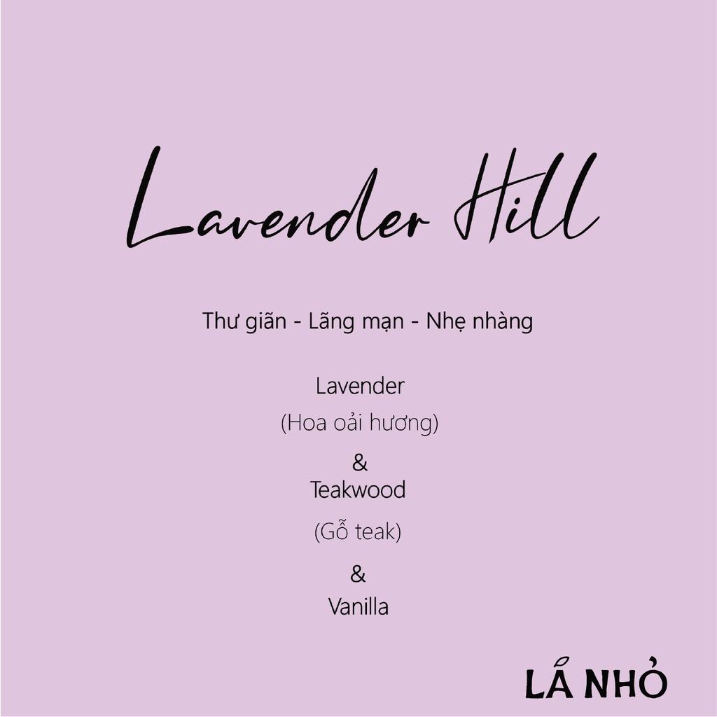 Nến thơm LÁ NHỎ Lavender Hill (Oải Hương + Gỗ Teak + Vanilla) Thư Giãn Ngủ ngon