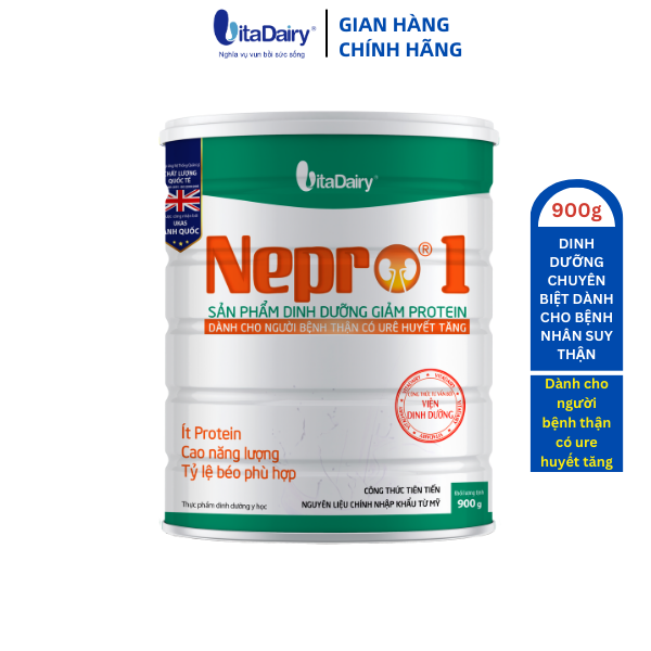Sữa bột Nepro 1 900g dành cho người bệnh thận chưa chạy thận - VitaDairy