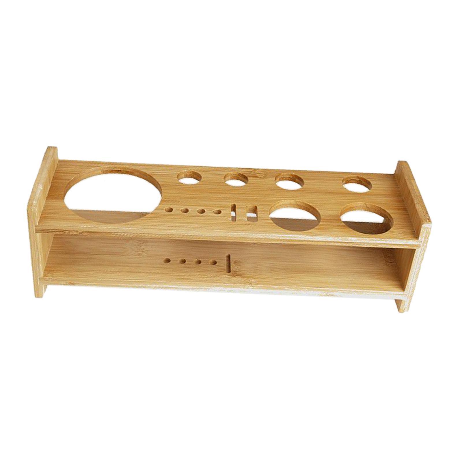 Cocktail Bartending Set Wooden Stand Bartender Kits Stand for Home Beginners