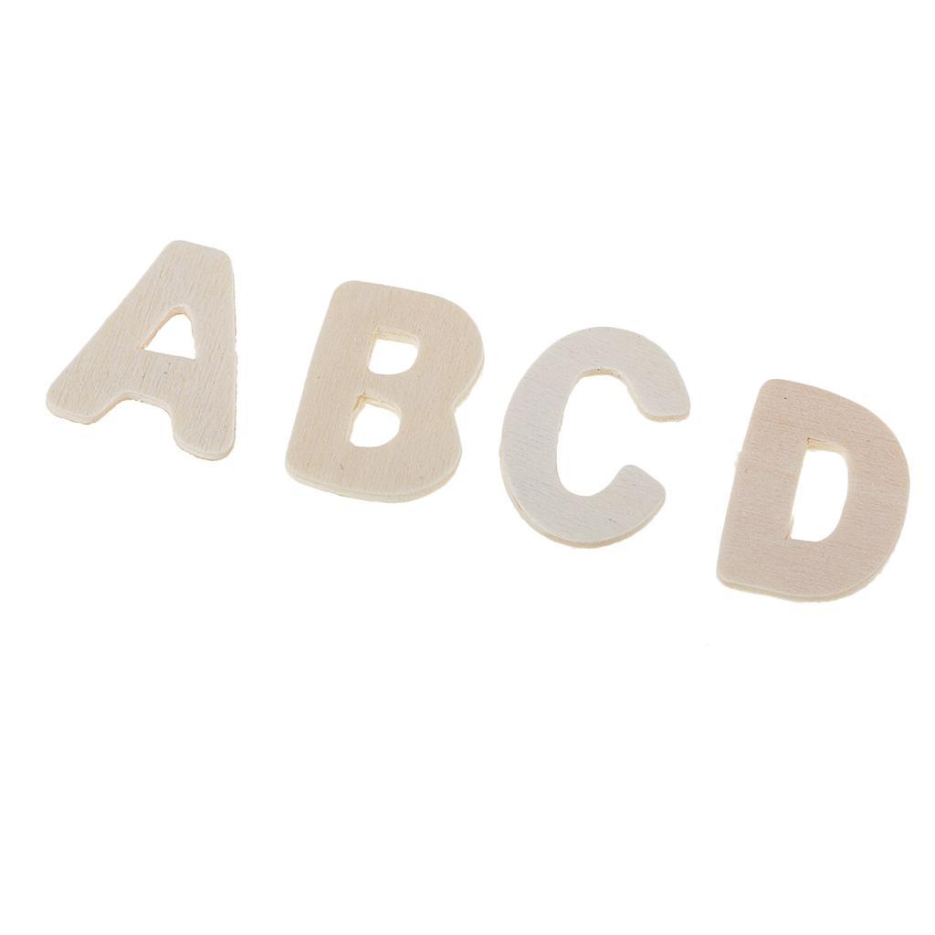 216pc Natural Wooden Number Letters Alphabet for Scrapbooking DIY Art Crafts