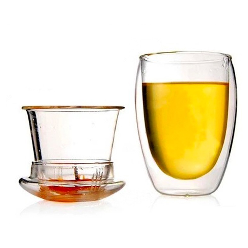Ly Thủy Tinh Pha Trà 2 Lớp Có Ngăn Lọc