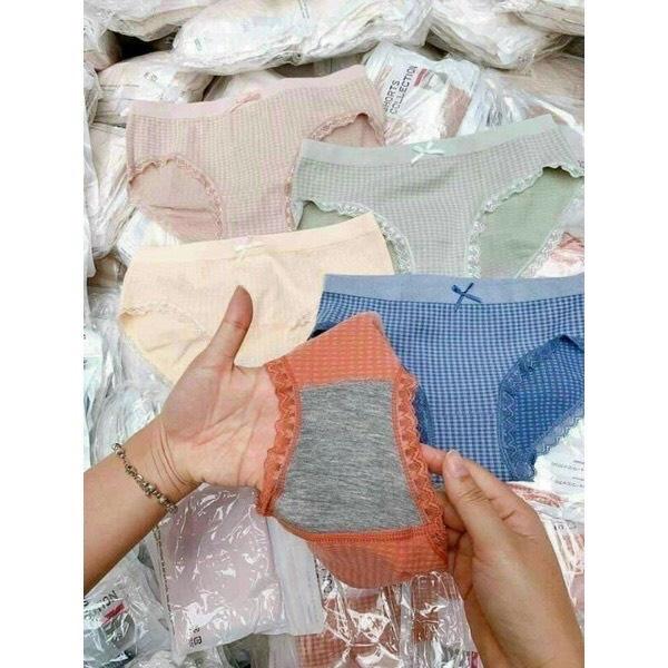 Sét 5 quần lót cotton kháng khuẩn dệt kim cao cấp